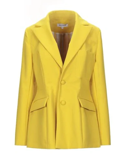 Shop Dice Kayek Suit Jackets In Yellow