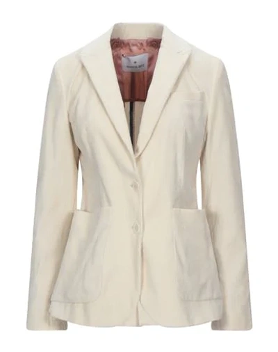 Shop Manuel Ritz Suit Jackets In Ivory