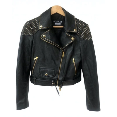 Pre-owned Moschino Black Leather Jacket