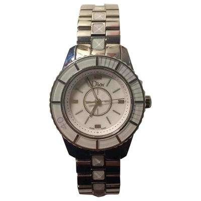 Pre-owned Dior Christal Watch In White