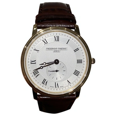 Pre-owned Frederique Constant Slimline Watch In Gold