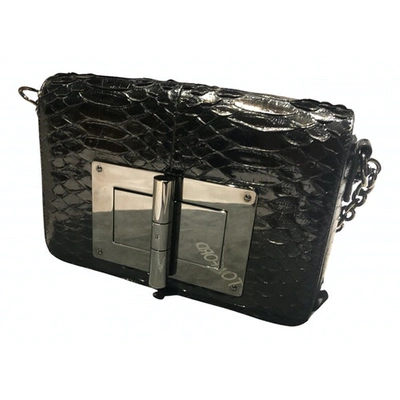 Pre-owned Tom Ford Natalia Black Python Handbag