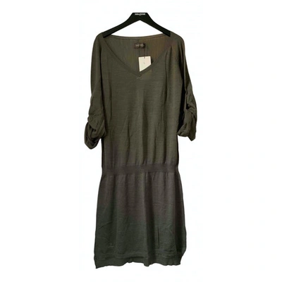 Pre-owned Zadig & Voltaire Wool Mid-length Dress In Khaki