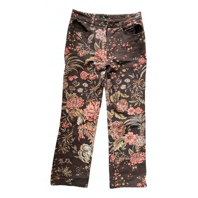 Pre-owned Etro Brown Denim - Jeans Trousers