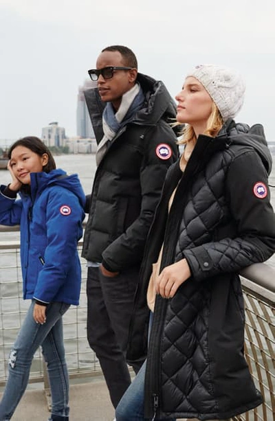 Shop Canada Goose 'macmillan' Slim Fit Hooded Parka In Atlantic Nvy-bleu Mar Atlan