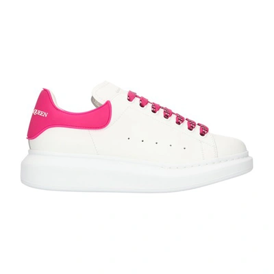 Shop Alexander Mcqueen Oversize Sneakers In White Shockpink