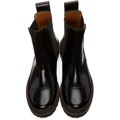 Shop See By Chloé Black Leather Mallory Ankle Boots In 999 Black