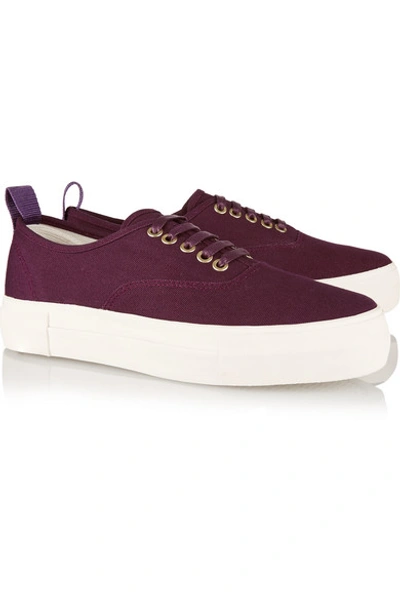 Shop Eytys Mother Canvas Sneakers In Burgundy