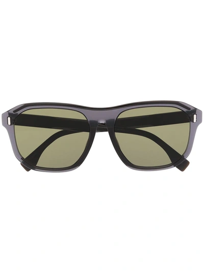 Shop Fendi Square-frame Tinted Sunglasses In Black