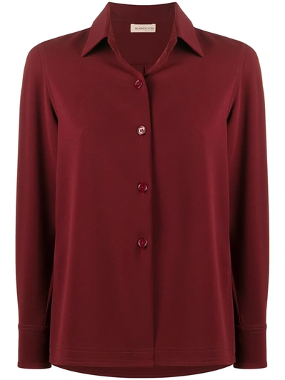 Shop Blanca Vita Gabriella Long-sleeved Shirt In Red