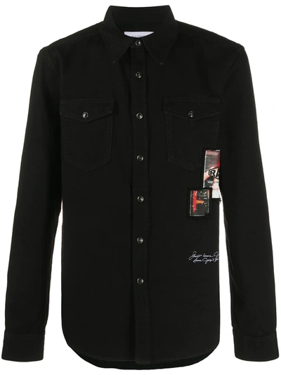 Shop Givenchy Rare Patch Shirt In Black