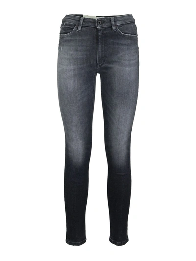 Shop Dondup Iris Faded Stretch Denim Jeans In Black