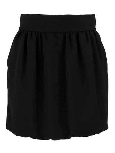 Shop Red Valentino Dart Mini Skirt In Black