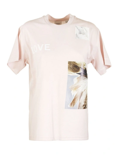 Shop Burberry Shakespeares Quotes Printed T-shirt In Light Pink