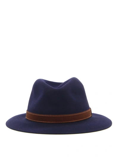 Shop Borsalino Jones Felt Hat In Blue