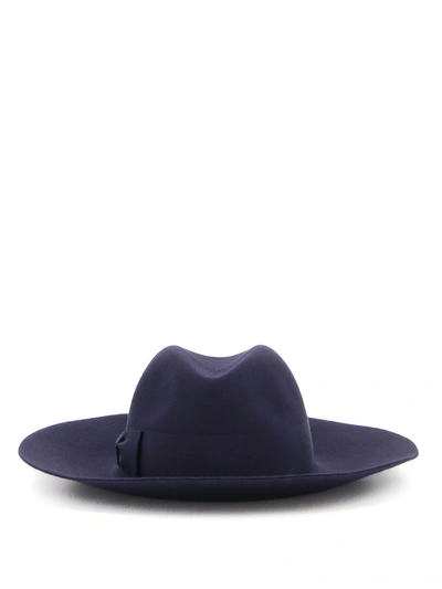 Shop Borsalino Sofie Fedora Hat In Blue
