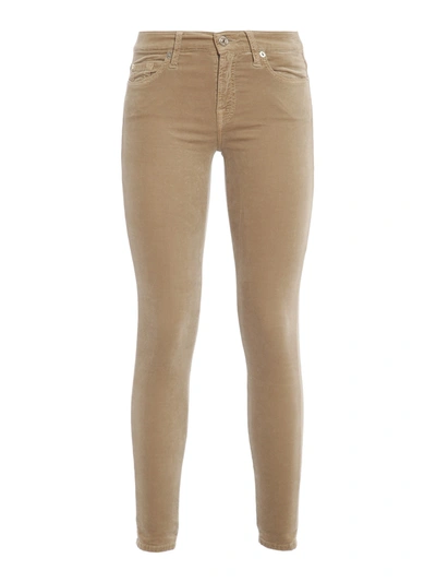 Shop 7 For All Mankind Stretch The Skinny Trousers In Beige