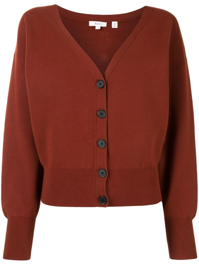 Shop A.l.c Peters V-neck Cardigan In Red