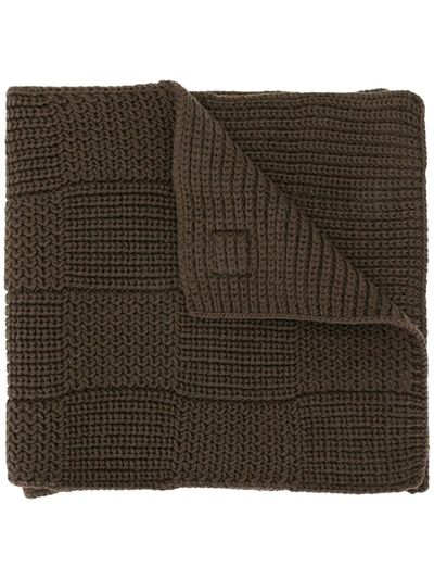 Pre-owned Louis Vuitton Square-knitted Scarf In Brown