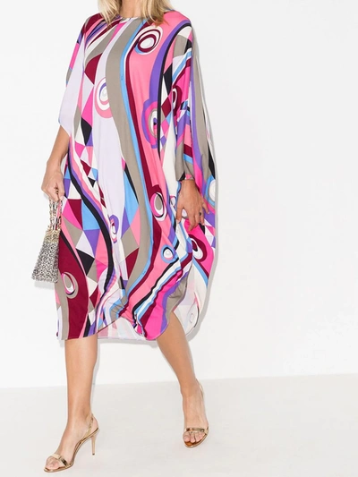 Shop Emilio Pucci Abstract Print Dress In Pink