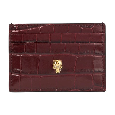 Shop Alexander Mcqueen Card Holder In Madder Black