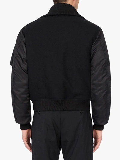 Shop Dolce & Gabbana High-collar Bomber Jacket In Black