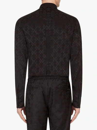 Shop Dolce & Gabbana Dg Jacquard Shirt In Black