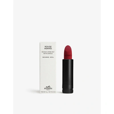 Shop Hermes Rouge  Matte Lipstick Refill 3.5g In 85 Rouge H