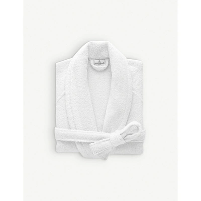 Yves Delorme Blanc Etoile Cotton-blend Robe S In Blanc