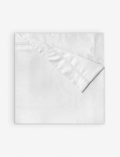 Shop Yves Delorme Blanc Triomphe Cotton Duvet Cover In Blanc (white)