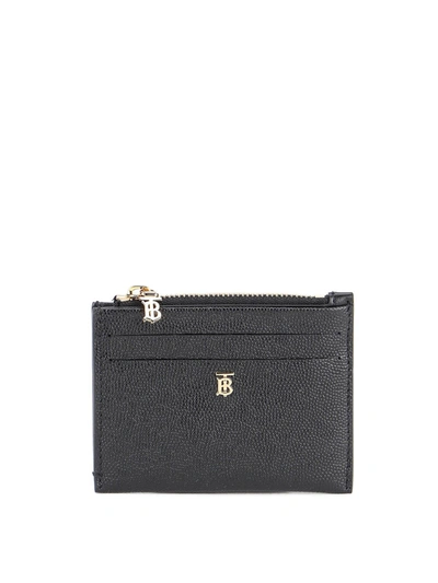 Shop Burberry Simone Card Holder In Black