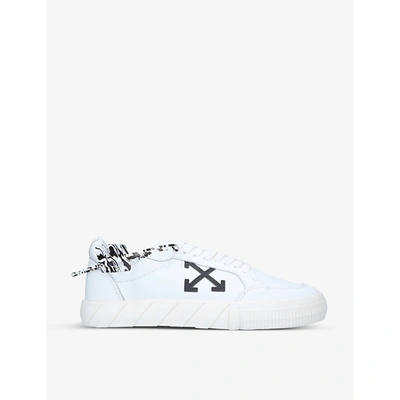 Shop Off-white Vulcanized Leather Low-top Trainers In White