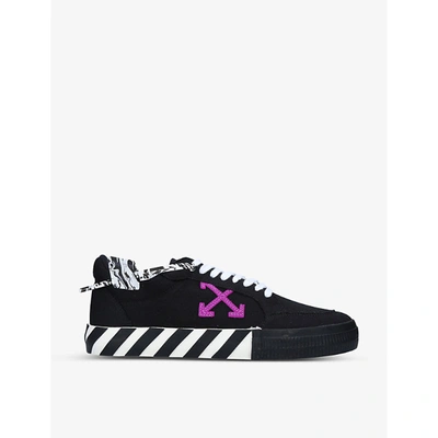 Shop Off-white Vulcanized Canvas Low-top Trainers In Black/comb