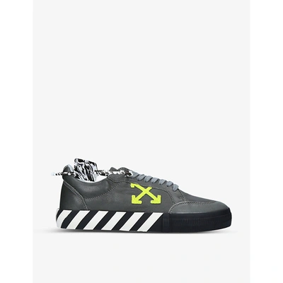 Shop Off-white Vulcanized Leather Low-top Trainers In Grey