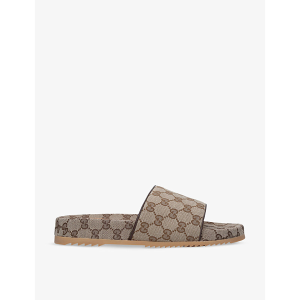 gucci sandals canvas
