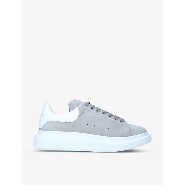 alexander mcqueen grey suede trainers