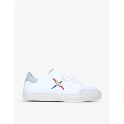 Shop Axel Arigato Clean 90 Bird-embroidered Leather Trainers In White