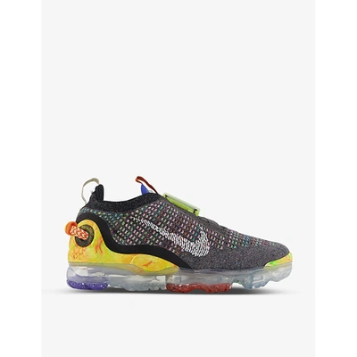 Shop Nike Vapormax 2020 Flyknit Recycled-polyester Trainers In Iron Grey White Multi Co