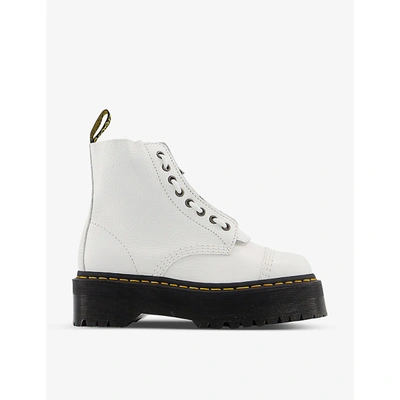 Shop Dr. Martens' Sinclair Leather Ankle Boots In White