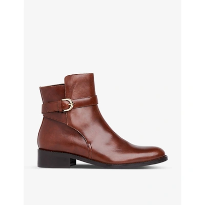 Shop Lk Bennett Women's Bro-brown Annie Buckle-strap Leather Ankle Boots