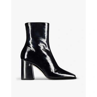 Shop Jimmy Choo Womens Black Bryelle 85 Patent-leather Ankle Boots 3