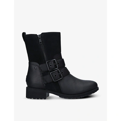 Shop Ugg Wilde Waterproof Leather And Suede Boots