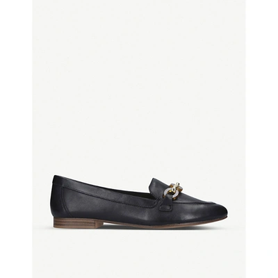Shop Aldo Gwaulith Keeper-detail Leather Loafers In Black