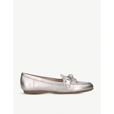 Aldo Womens Silver Adrerinia Metallic Leather Loafers 3 | ModeSens