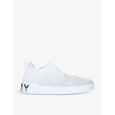 Shop Dkny Sadya Low-top Knitted Sock Trainers In White/oth