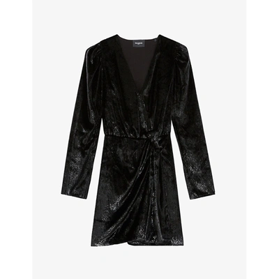 Shop The Kooples Embellished Velvet Mini Dress