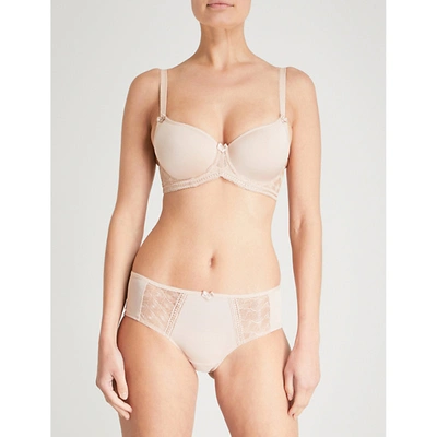 Shop Panache Cari Jersey Moulded Full-cup Bra In Champagne