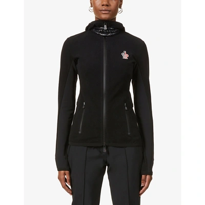 Shop Moncler Maglia Zip Fleece Jacket In Black