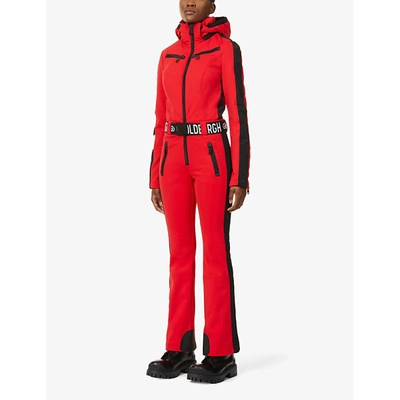 Goldbergh Empress Belted Shell Ski Suit In Ruby Red | ModeSens