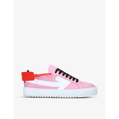Shop Off-white Arrow Suede Trainers In Pink